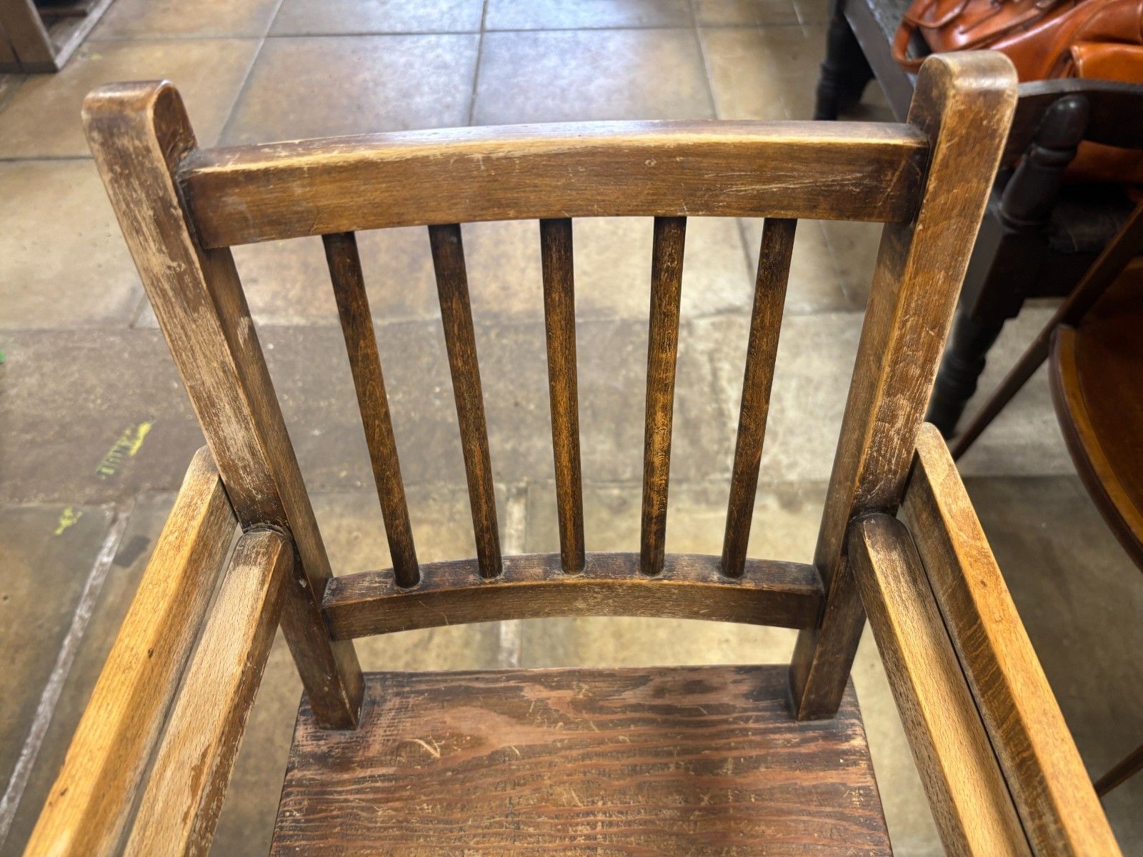 Vintage Wooden Child's Metamorphic High Chair photo furniture