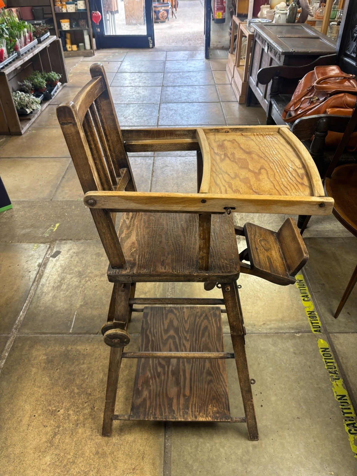 Vintage Wooden Child's Metamorphic High Chair photo buy