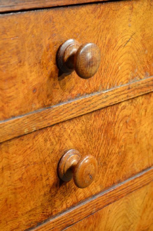 Wonderful Early 19th Century Pollard Oak Secretaire Chest With Fabulous Colour photo vintage