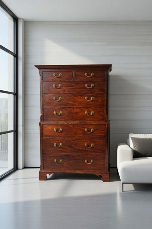 Beautiful George III Mahogany Chest On Chest