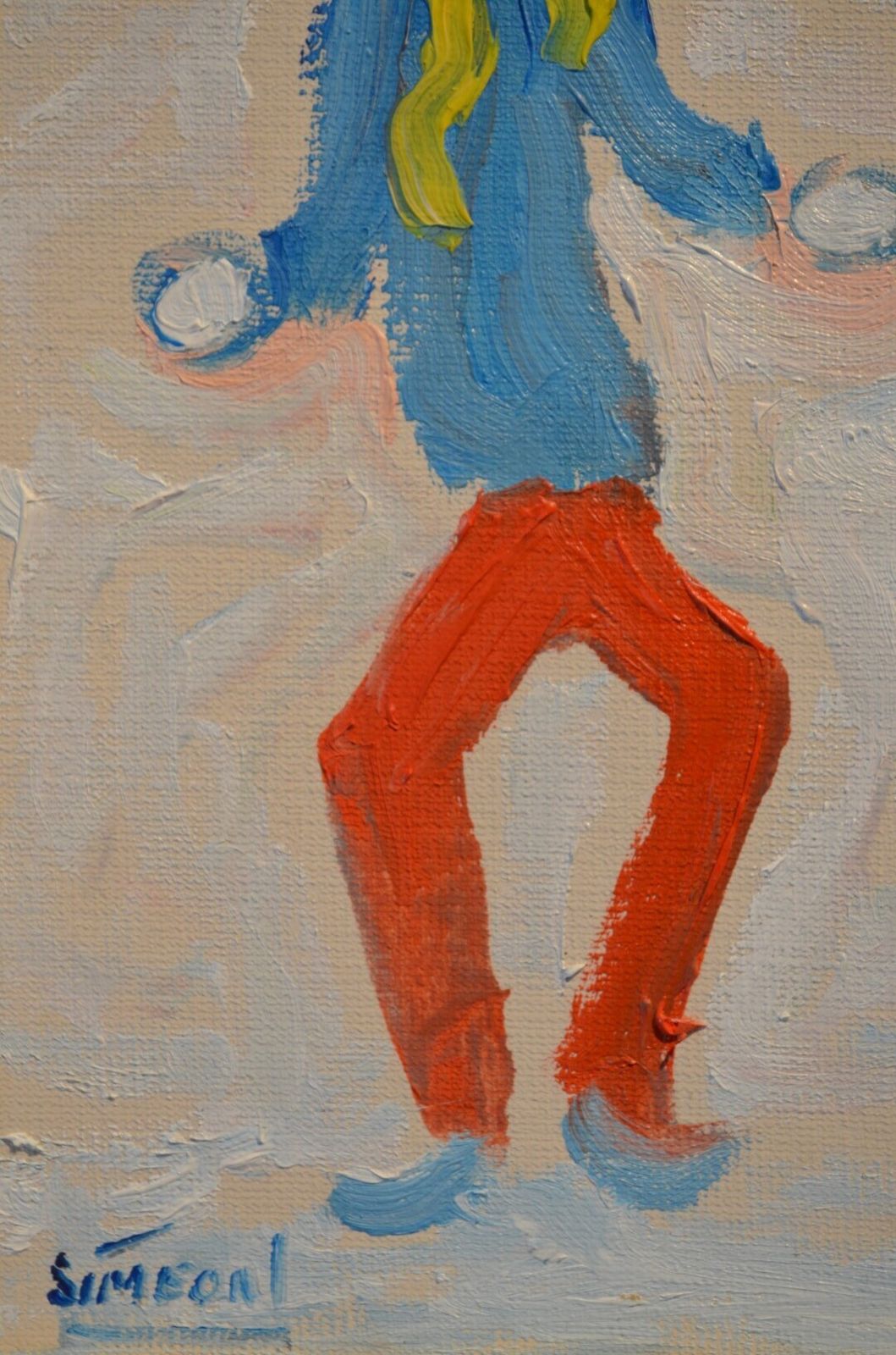 Simeon Stafford '' Get Ready '' Oil On Board. photo 1250.0