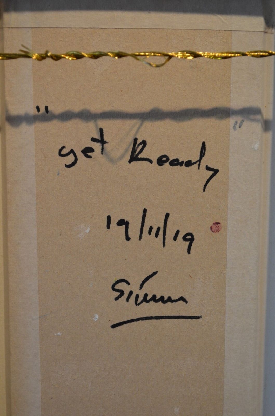 Simeon Stafford '' Get Ready '' Oil On Board. photo vintage