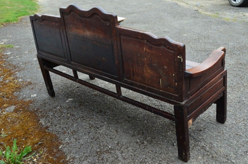 photo buy Unusual Early 20th Century Large Chinese Export Bench Inlaid With Mother Of Pearl