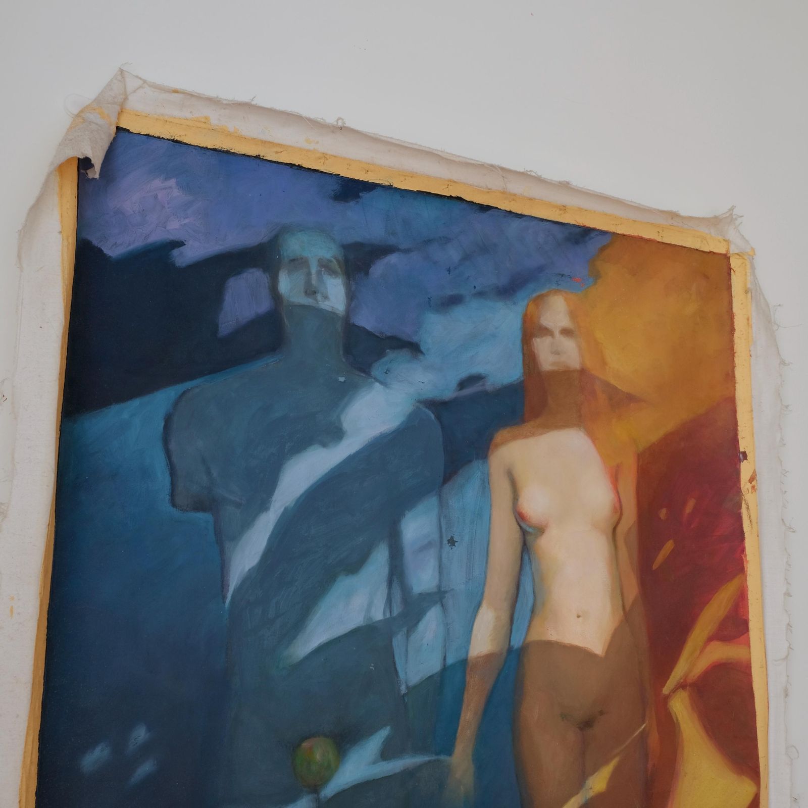 Vintage "Adam And Eve" Symbolist Oil Painting | Sweden photo Art