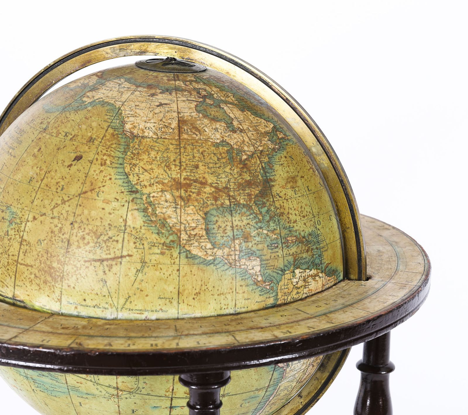 Victorian Terrestrial Library Table Globe By Wyld's Dated 1849  19th C photo vinterior