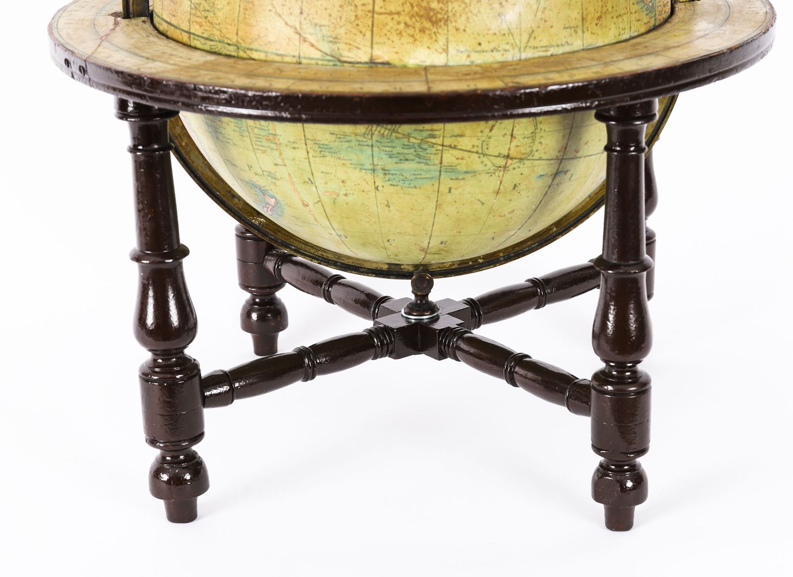 Victorian Terrestrial Library Table Globe By Wyld's Dated 1849  19th C photo vintage