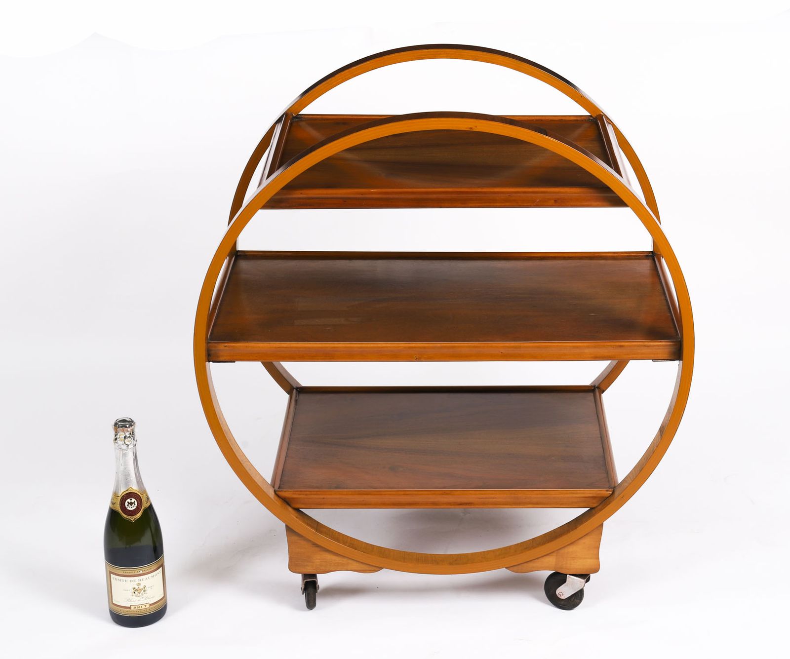 photo for sale Art Deco  Figured Walnut Serving Trolley C.1920 20th C