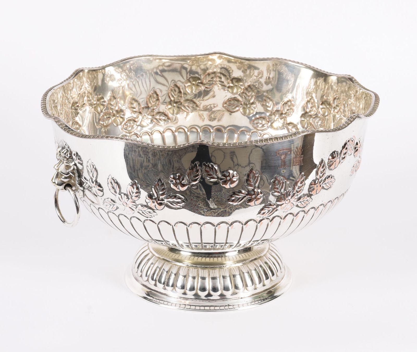 photo furniture Antique Scottish Napier Clan Silver Plated On Copper Wine Cooler 19th C
