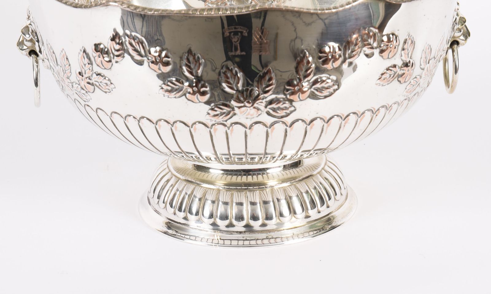 Furniture Antique Scottish Napier Clan Silver Plated On Copper Wine Cooler 19th C photo