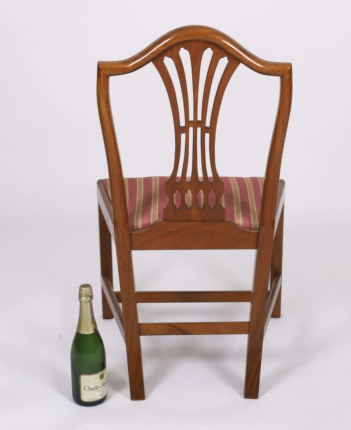 1100.0 Vintage Set Of Six Shield Back Mahogany Dining Chairs By William Tillman 20th C photo