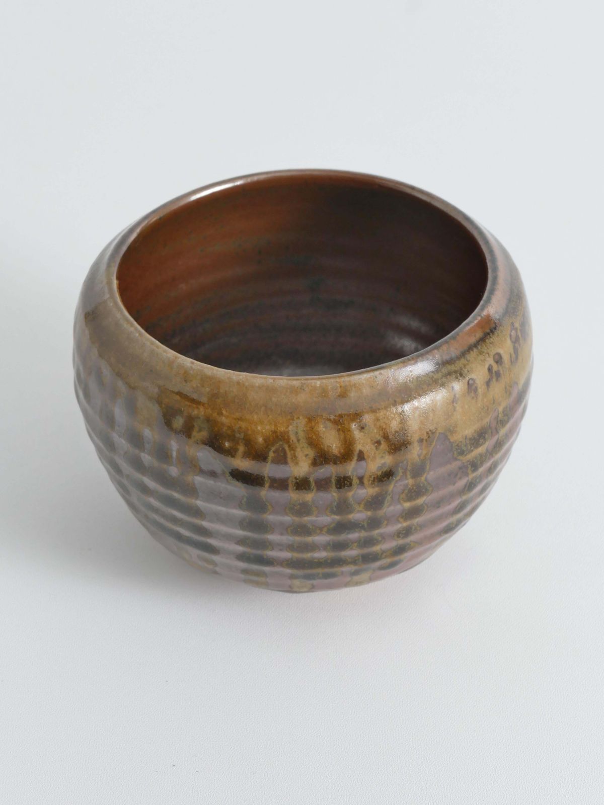 Midcentury Modern Stoneware Bowl Dripping Motif In The Style Of Margaret Rey photo furniture