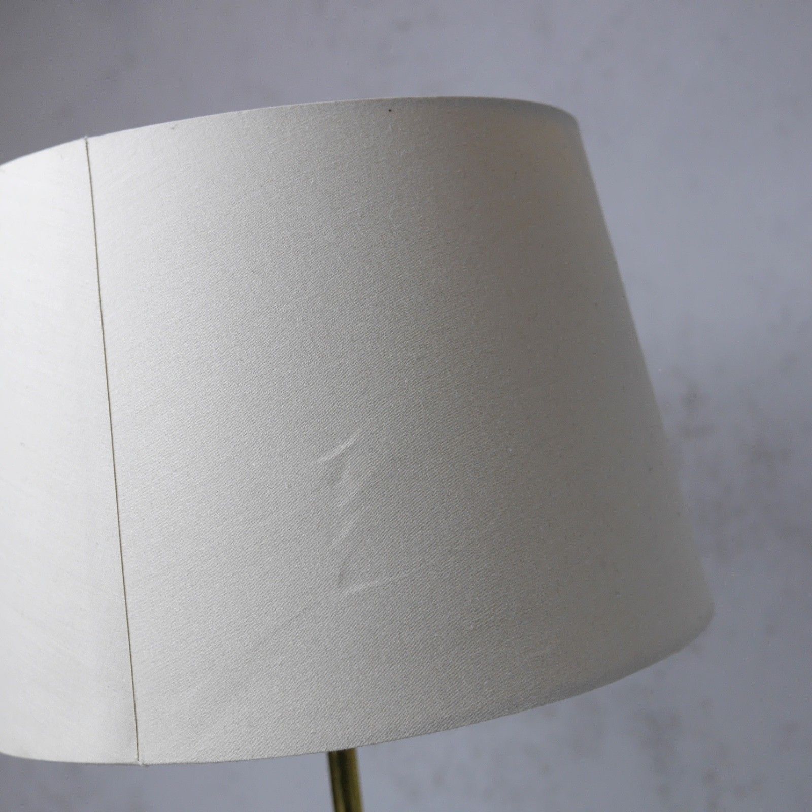 photo buy Vintage Mid Century Teak Brass Standard Floor Lamp Shade #103086