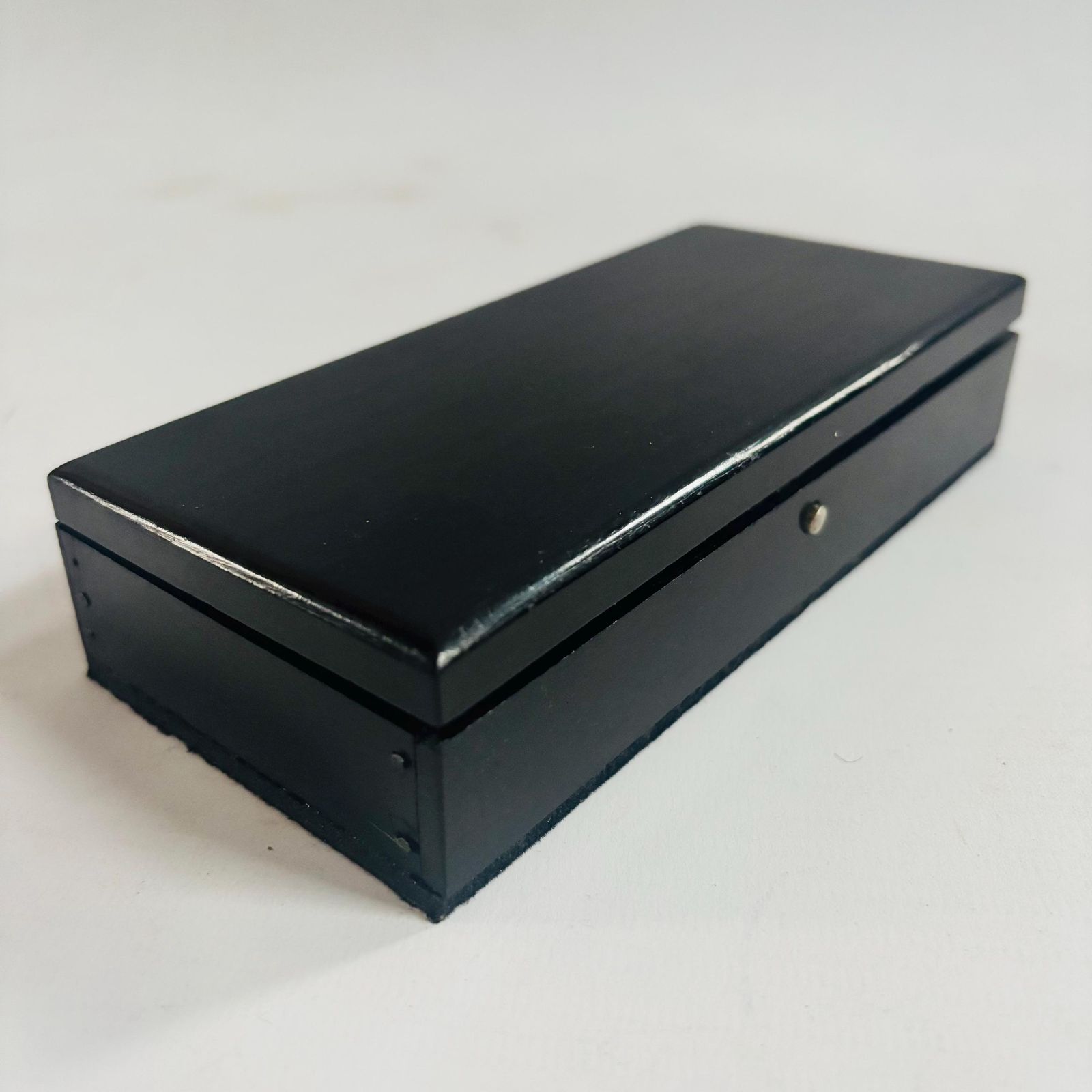 photo for sale Rare 1910 Antique Wood Keepsake Box | Collector's Item |Trinket/Jewellery Box | Marked 'Ebony'