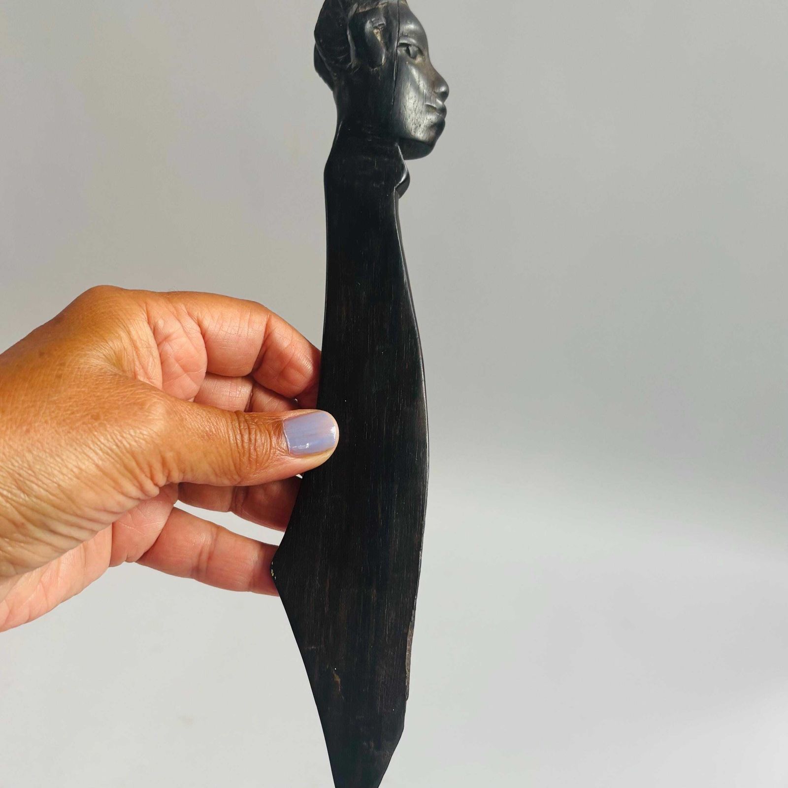 Mid Century Ebony Letter Opener: African Tribal Art, Interior Decor photo Home Decor