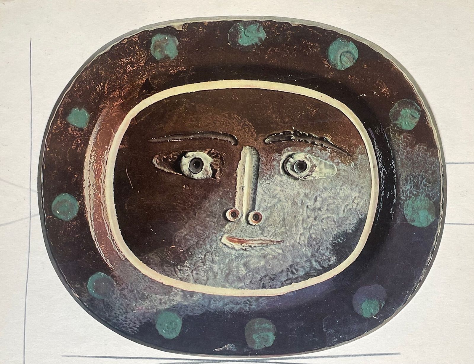 photo vintage A 1948 Framed Lithographic Plate From The Limited Edition “Ceramiques De Picasso”