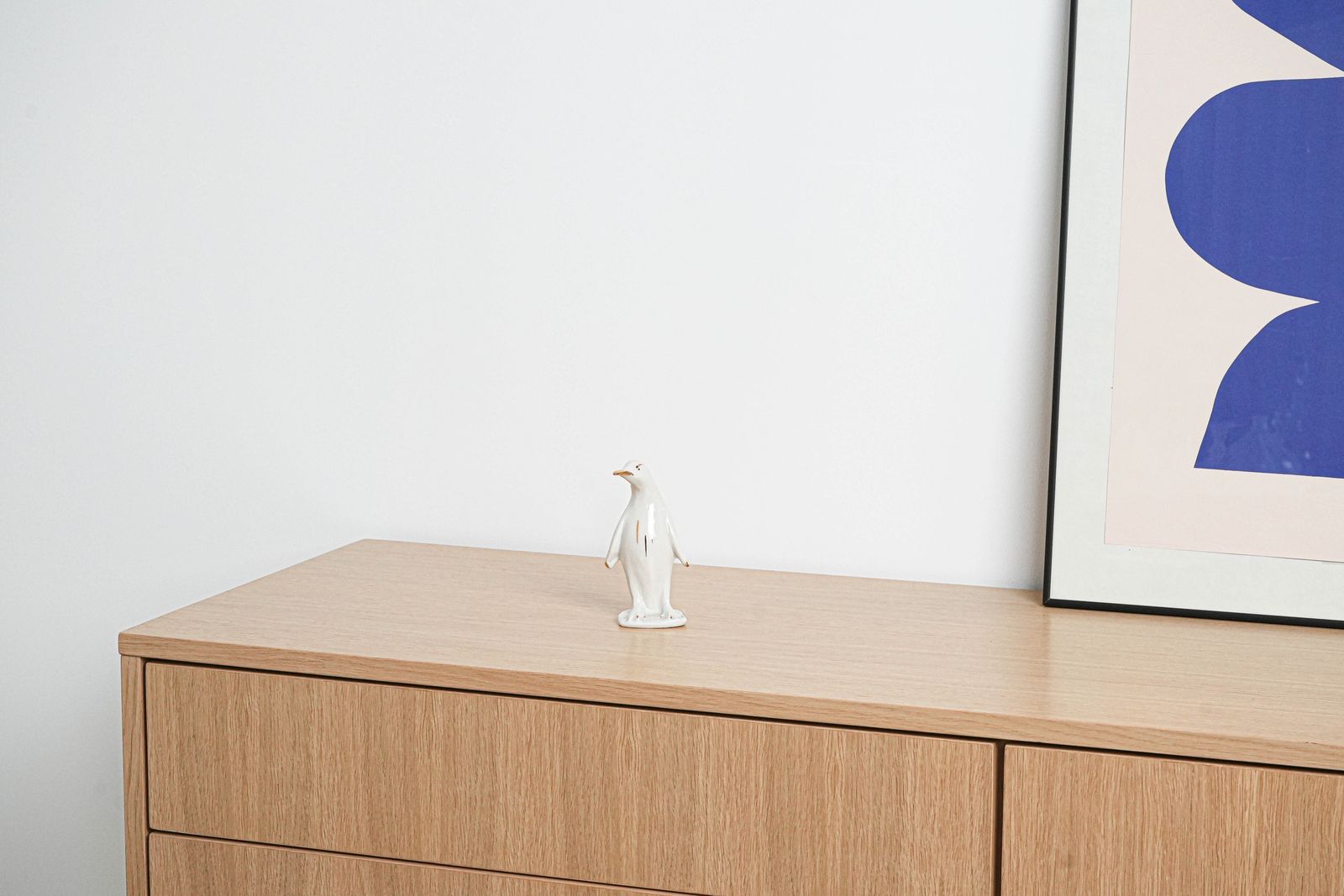 Porcelain Penguin Figurine, Italian Design, 1970s, Made In Italy photo furniture