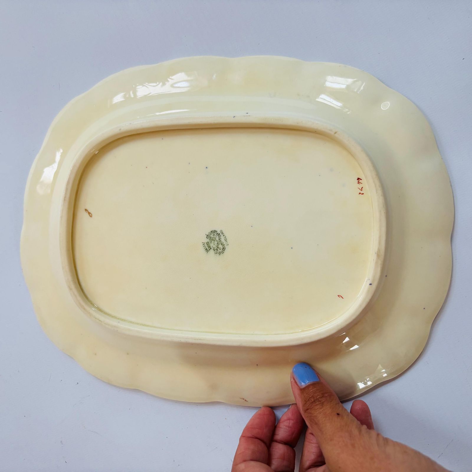 Antique 1880s Hanley China Stoneware Plate: Floral Stafford Knot, Gold Gilt photo vinterior