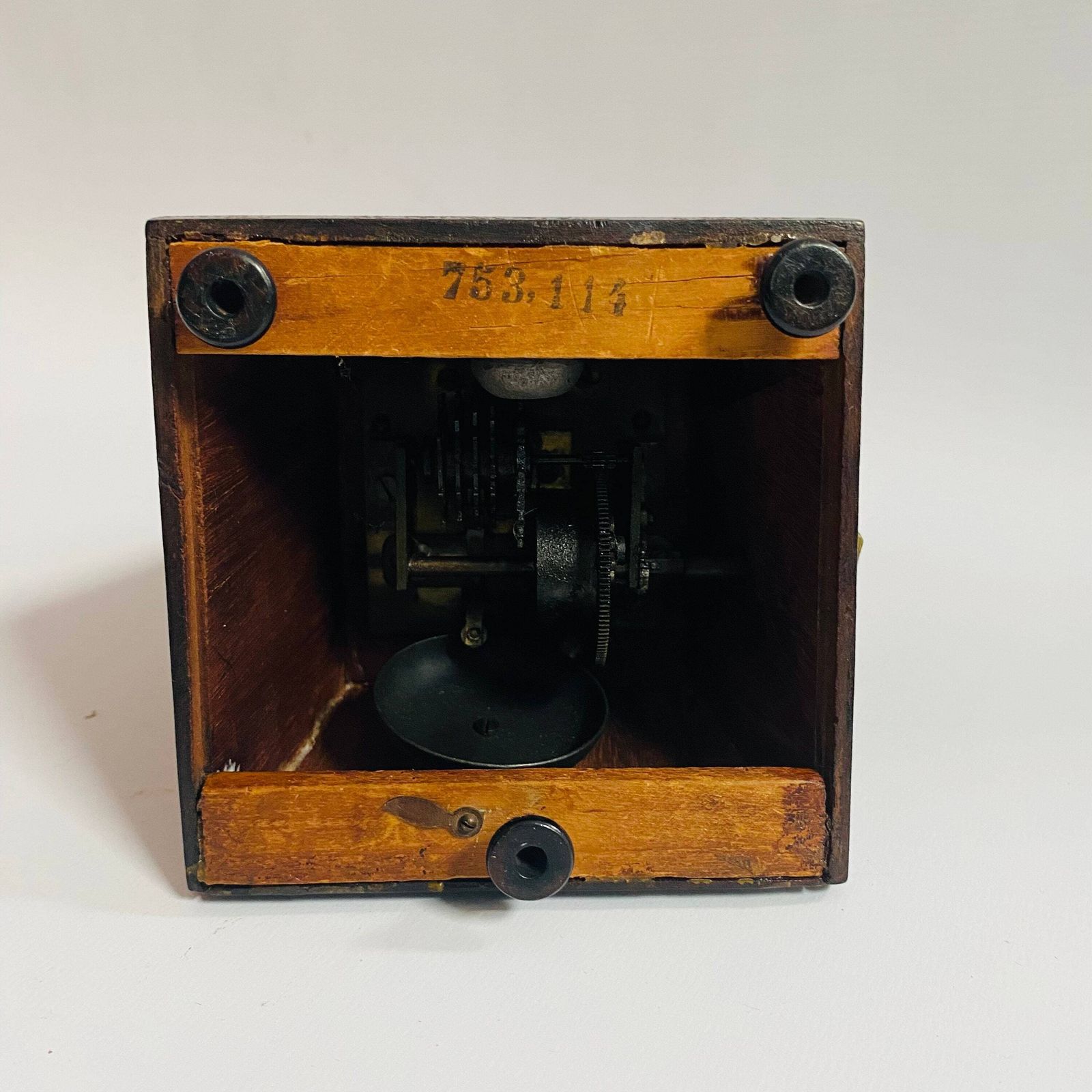 photo furniture Antique Maelzel Metronome: French Mahogany With Bell (Damaged) Missing Brass Plaque And Base Cover