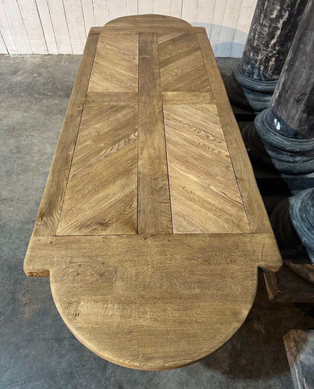Large 3 Meter French Oak Farmhouse Dining Table photo vinterior