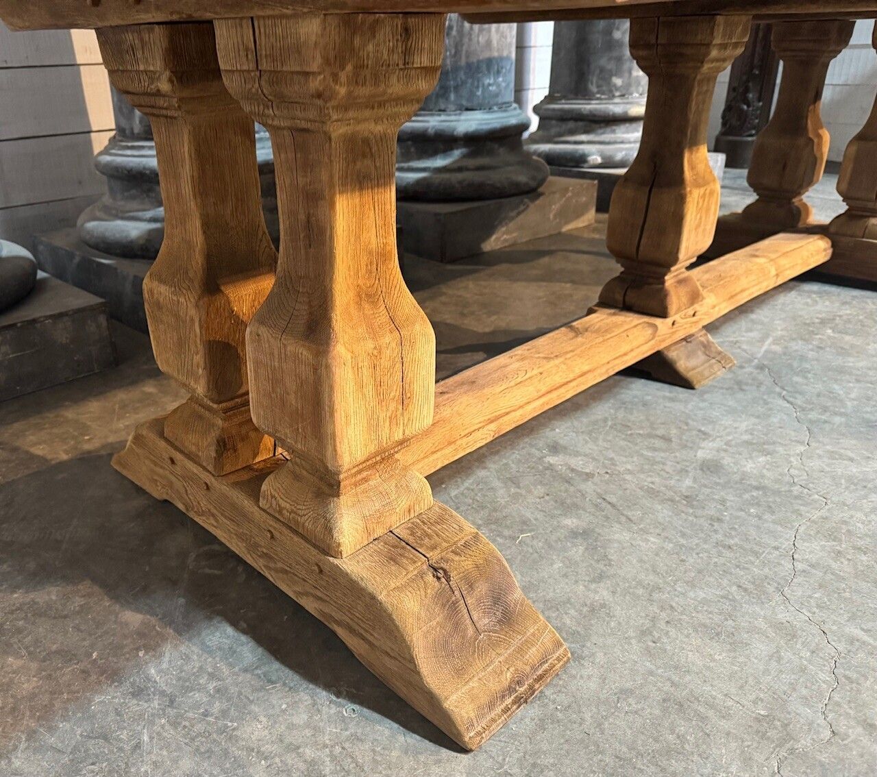 photo furniture Large 3 Meter French Oak Farmhouse Dining Table