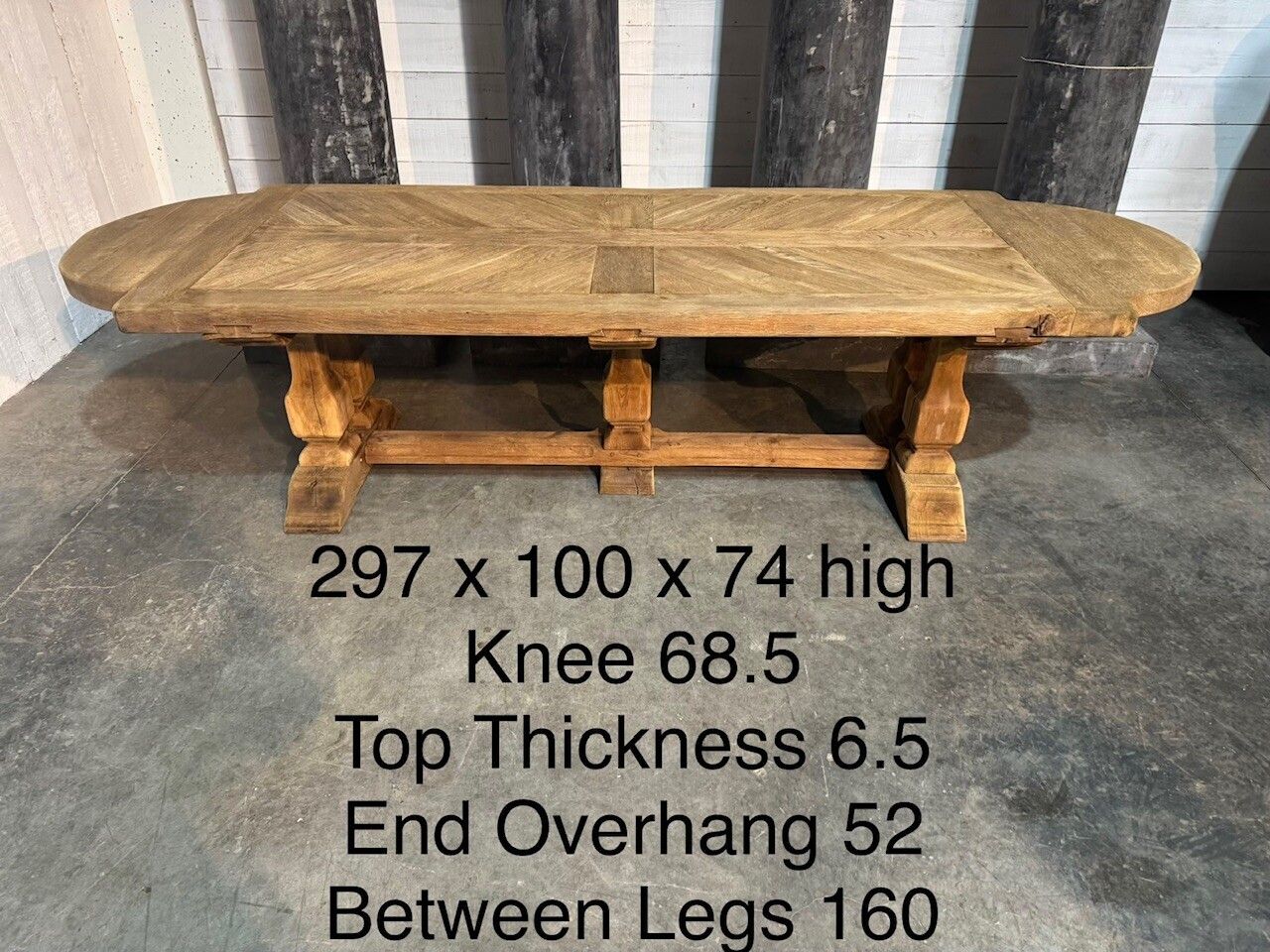 photo buy Large 3 Meter French Oak Farmhouse Dining Table