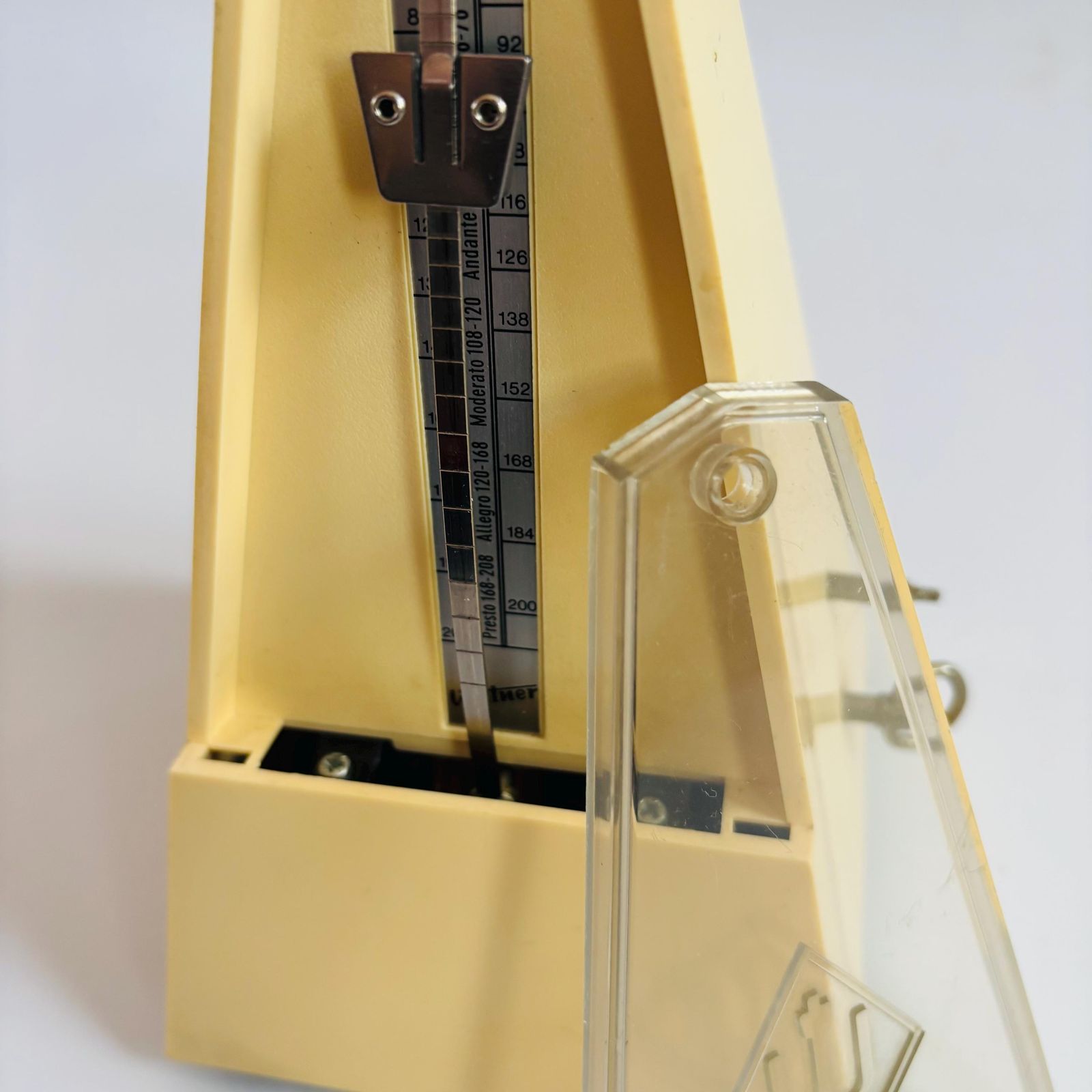 Vintage Wittner Metronome: Cream German Music Aid With Bell. photo Home Decor