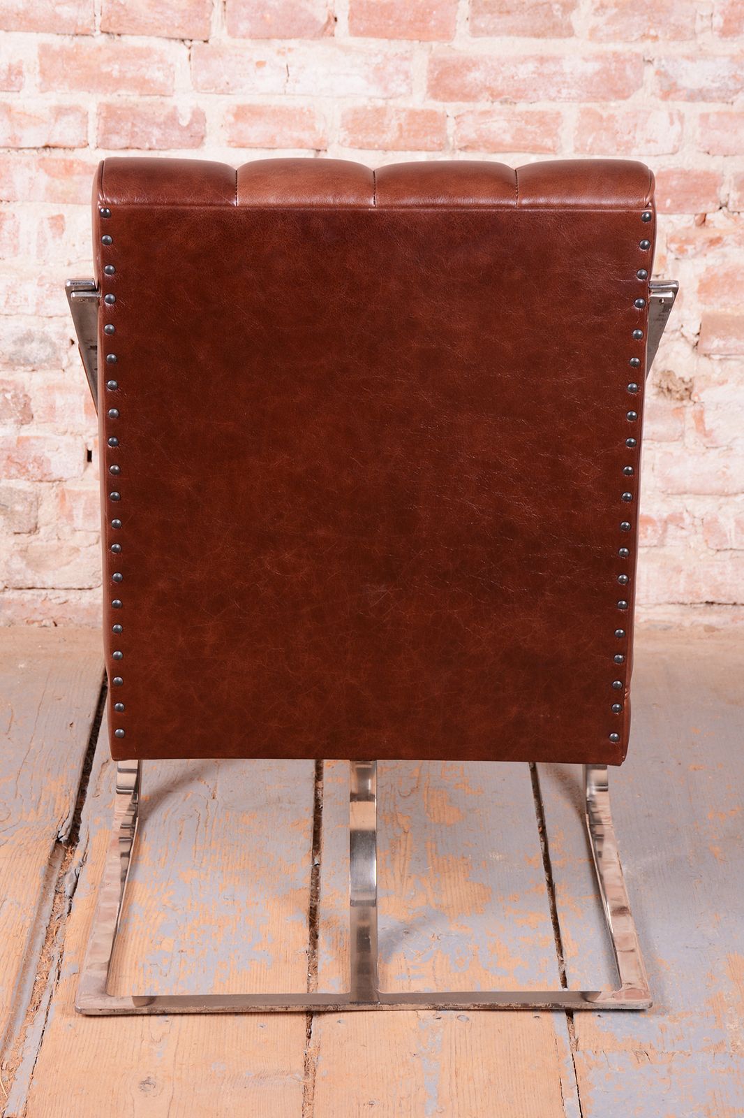 Furniture Pair Of Restored Bauhaus Armchairs, Leather, Nickel, Steel, Oak, Czech, 1920s photo
