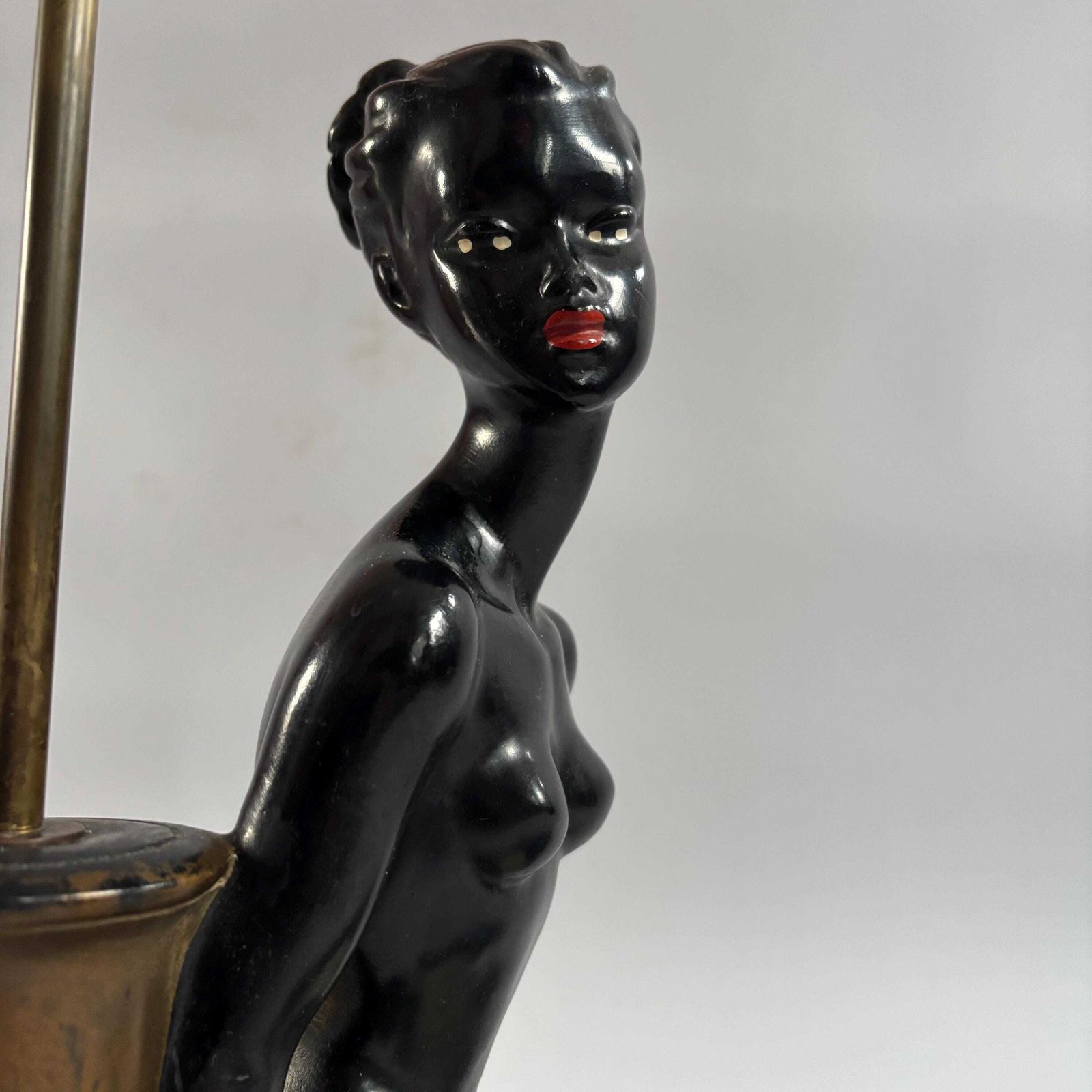 Vintage Paoli Brothers Chalkware Lady Lamp: Mid Century Modern Tretchikoff Style. photo buy