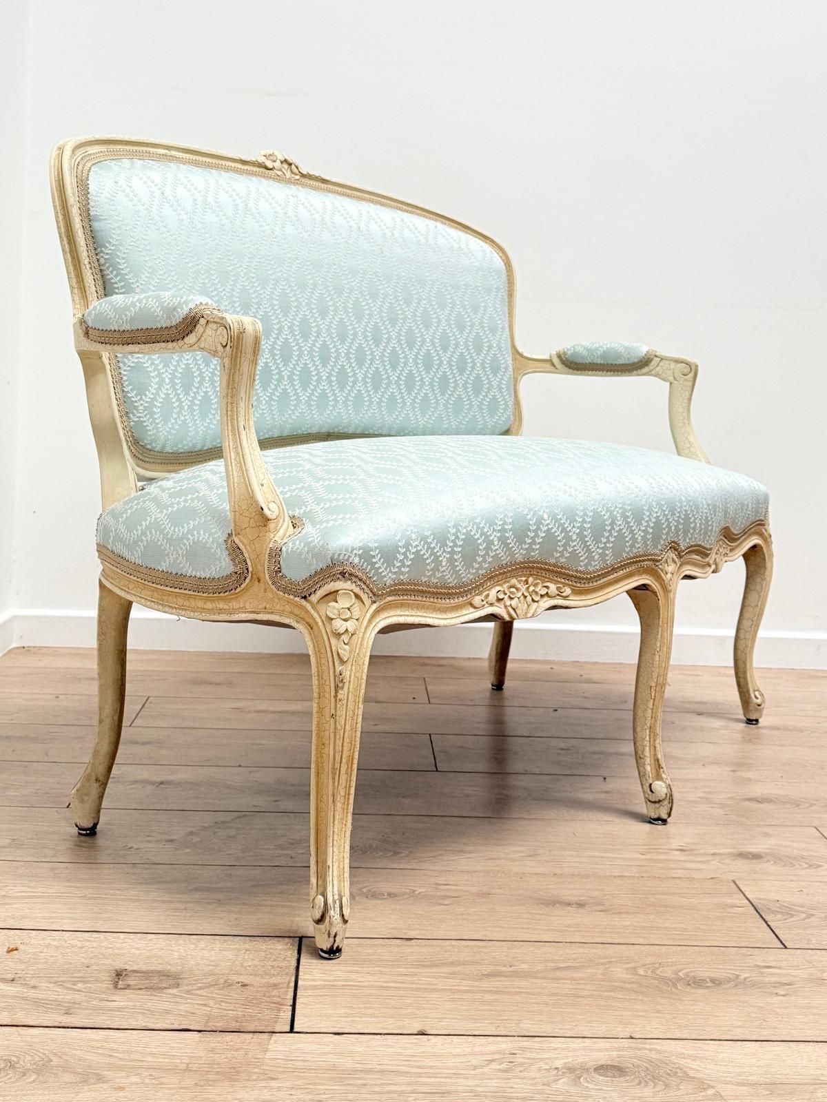 Furniture Very Elegant French Regency Begere Louis XV Style Sofa 0221. photo