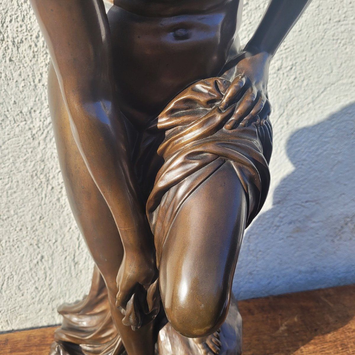 photo furniture Allegrain   Barbedienne, Venus At The Bath, Signed Bronze, 19th Century