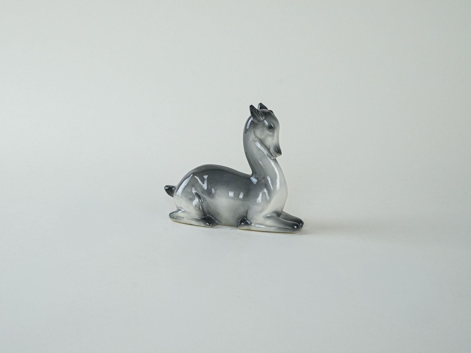 Ceramic Deer Figurine Danish Design 1970s Production Denmark photo for sale