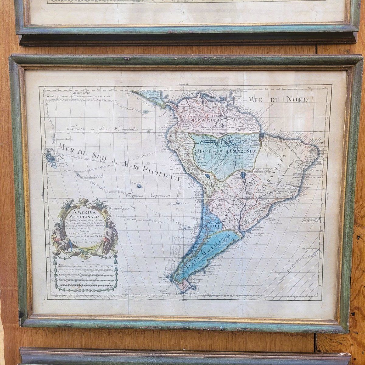 G De L'isle  Ieremiah Wolff  6 Engravings On The Continents, 18th Century photo vintage