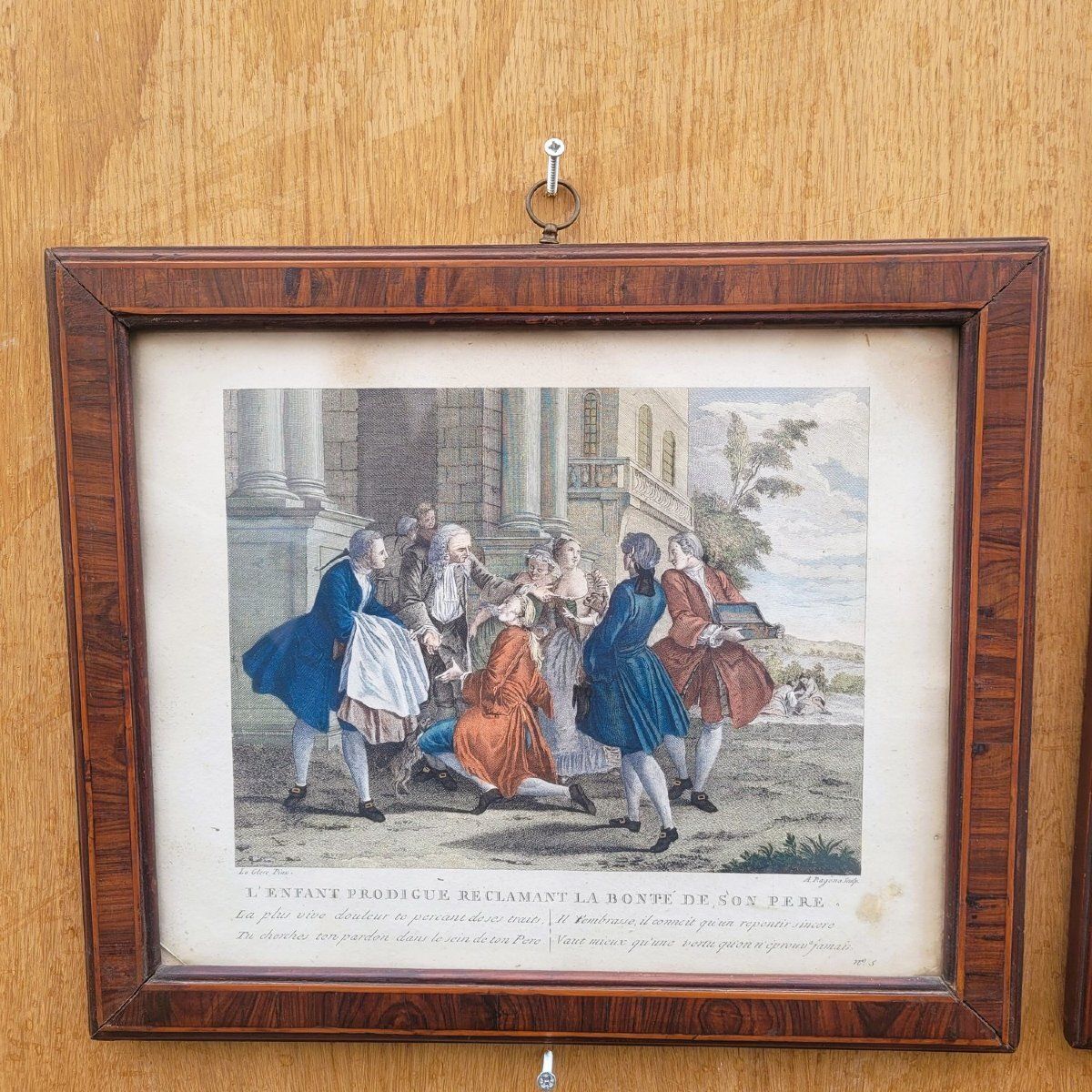 photo furniture The Prodigal Son, A Series Of 6 Framed Engravings, 19th Century