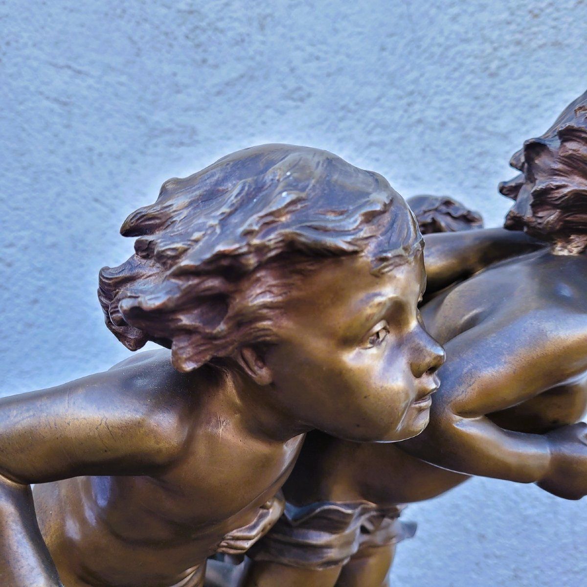 C Monginot, 3 Putti, Signed Bronze, Late 19th/Early 20th Century photo buy