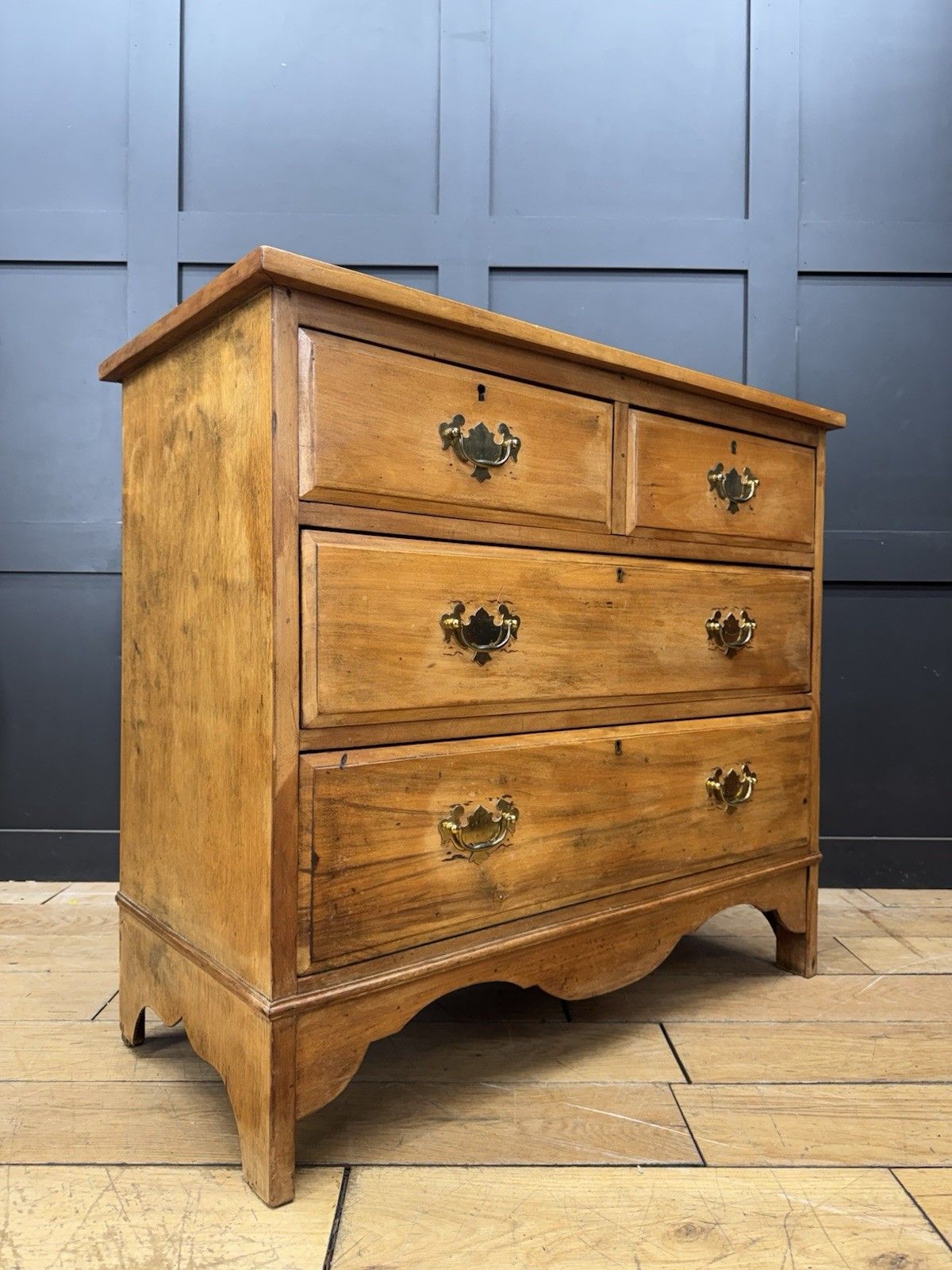 Furniture Edwardian Satin Walnut Chest Of Drawers – Bedroom Storage photo