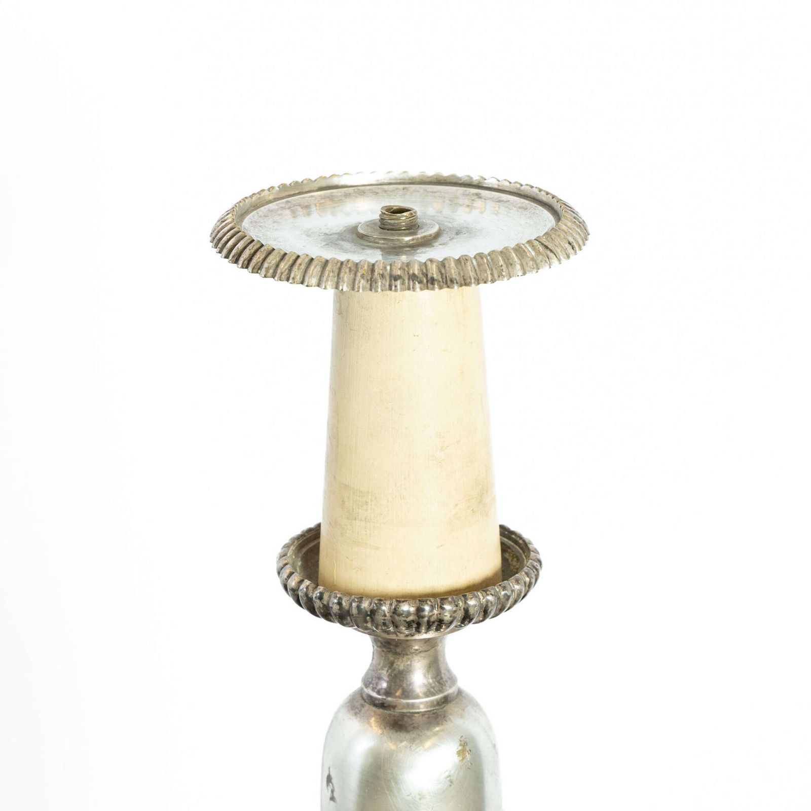 French Silver Plated Table Lamp photo 395.0