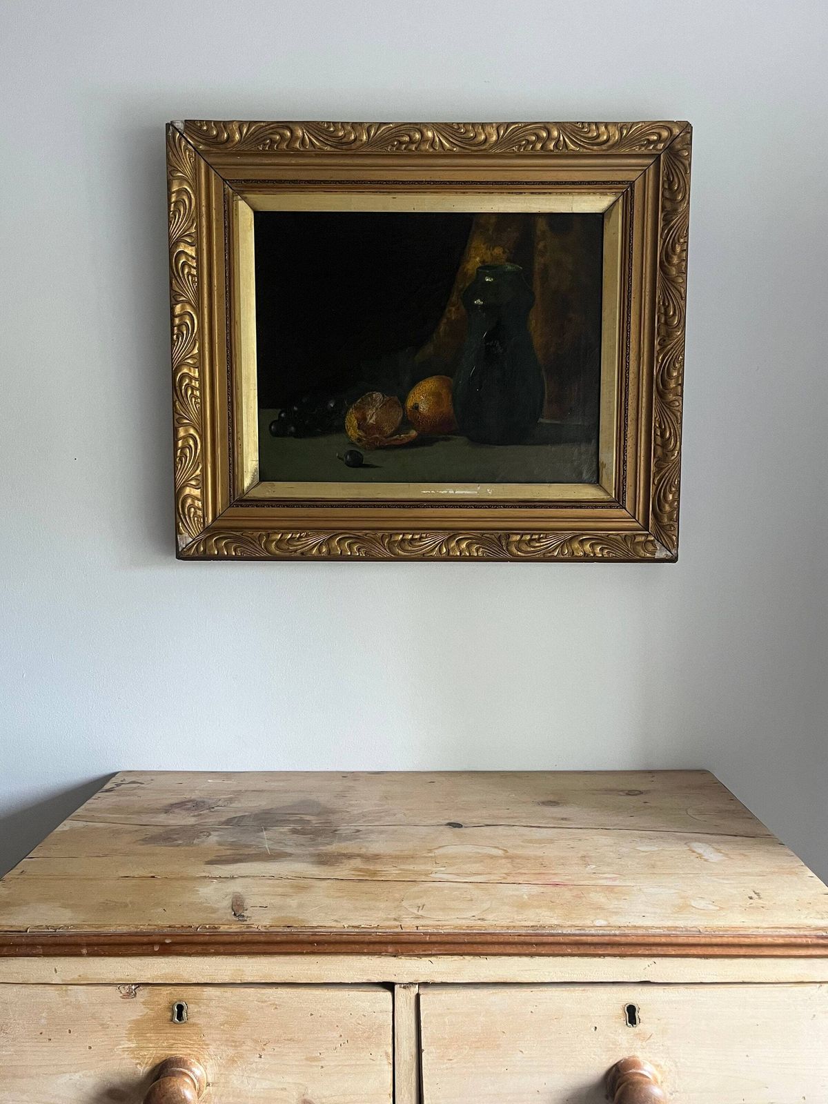 Vintage Framed Still Life Oil Painting photo for sale