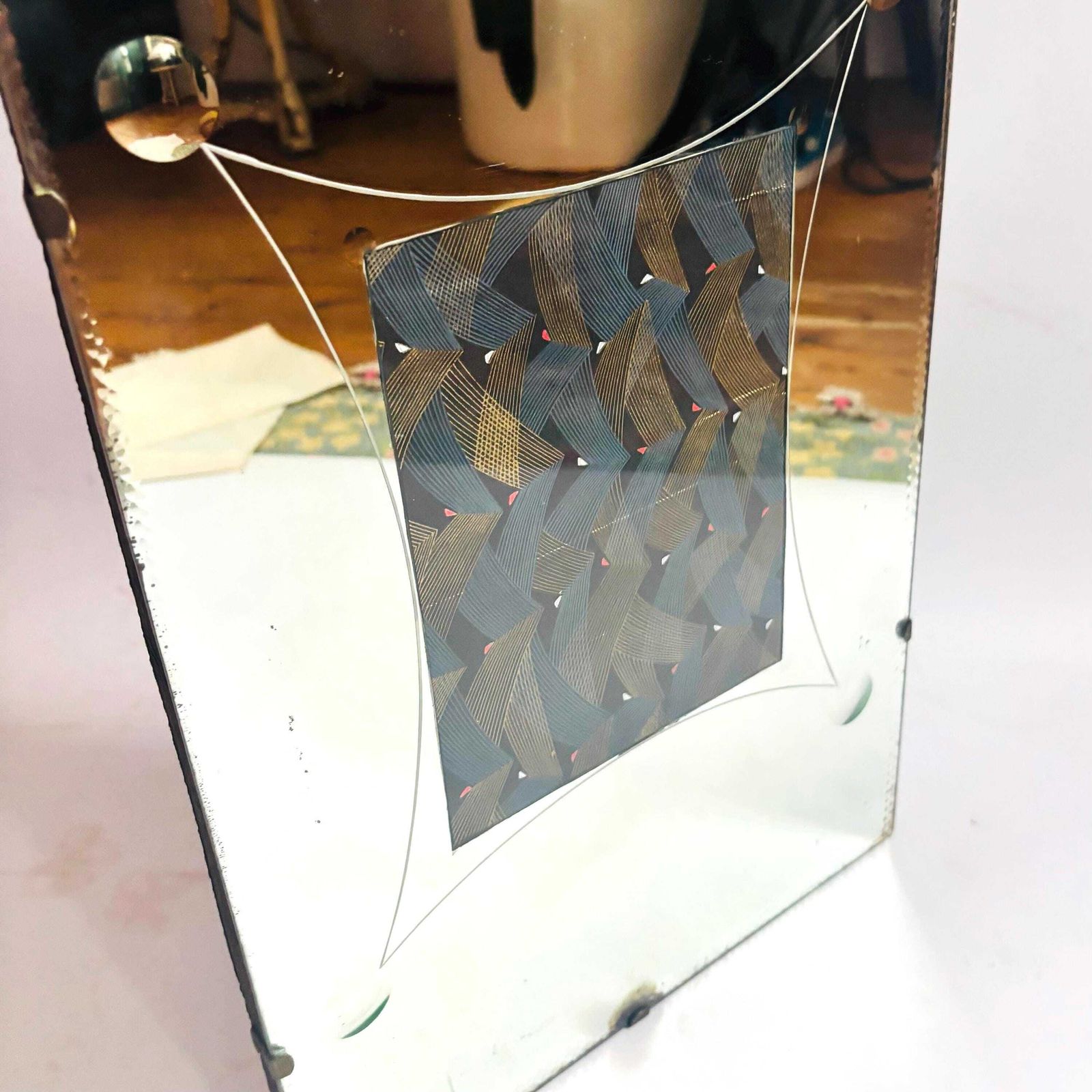 photo vinterior 1930s Art Deco Scalloped Mirror | W. S. Laurie, British Modernist