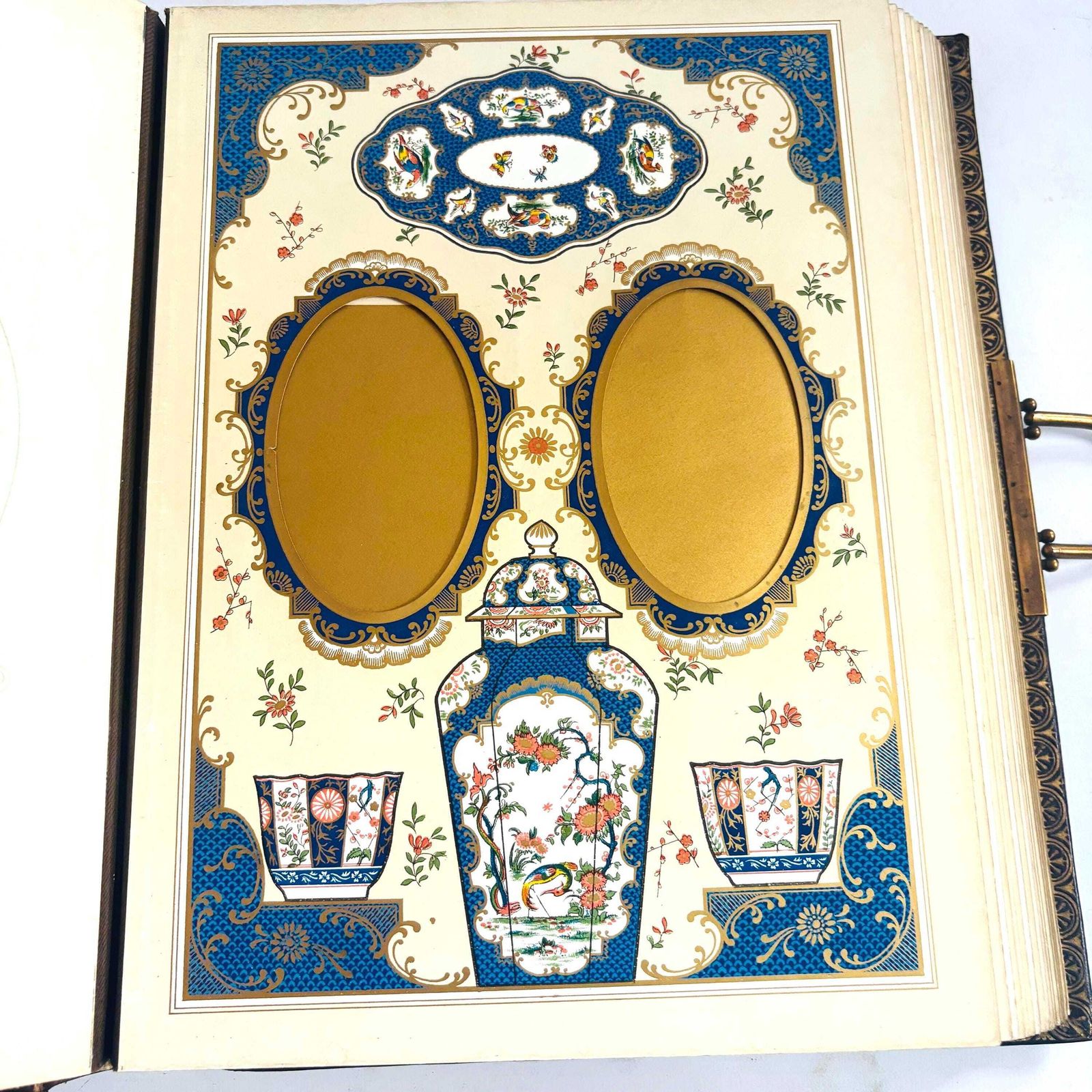 Antique Victorian Photo Album, Marcus Ward And Co, Pottery And Portraits photo Home Decor