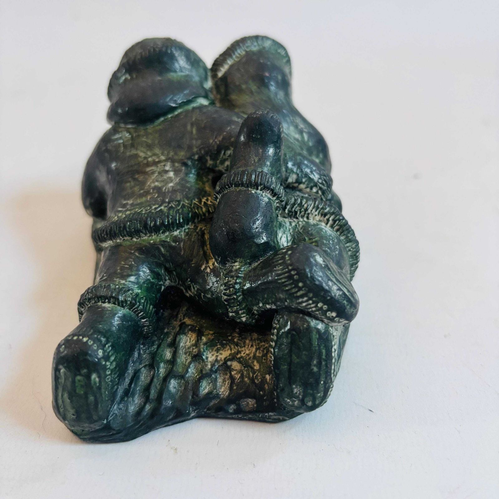 Vintage Canadian 'Wolf Original' Soapstone Inuit Sculpture Eskimo Sculpture Valentine Tender Love Couple photo for sale