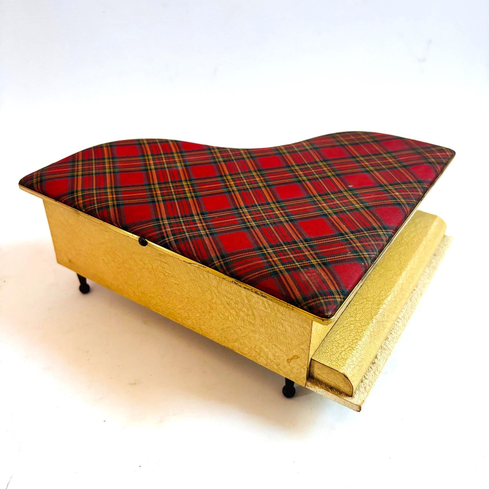 photo vintage Beautiful Piano Design Swiss Early Reuge 1940s Musical Jewellery Box Ballerina :Slow Music