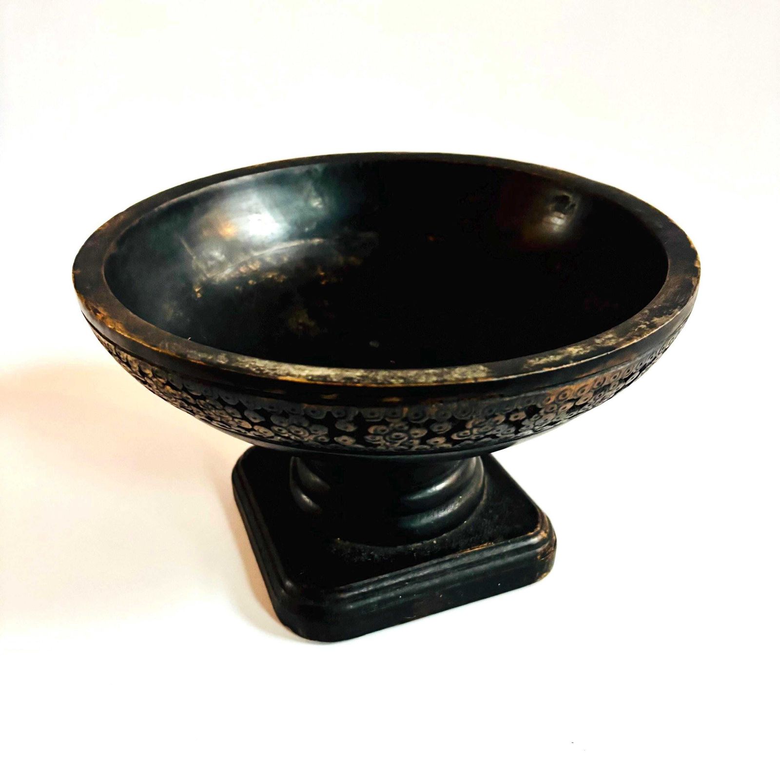 Antique Elm Wood Centerpiece: Rustic Handcrafted Fruit Bowl photo furniture