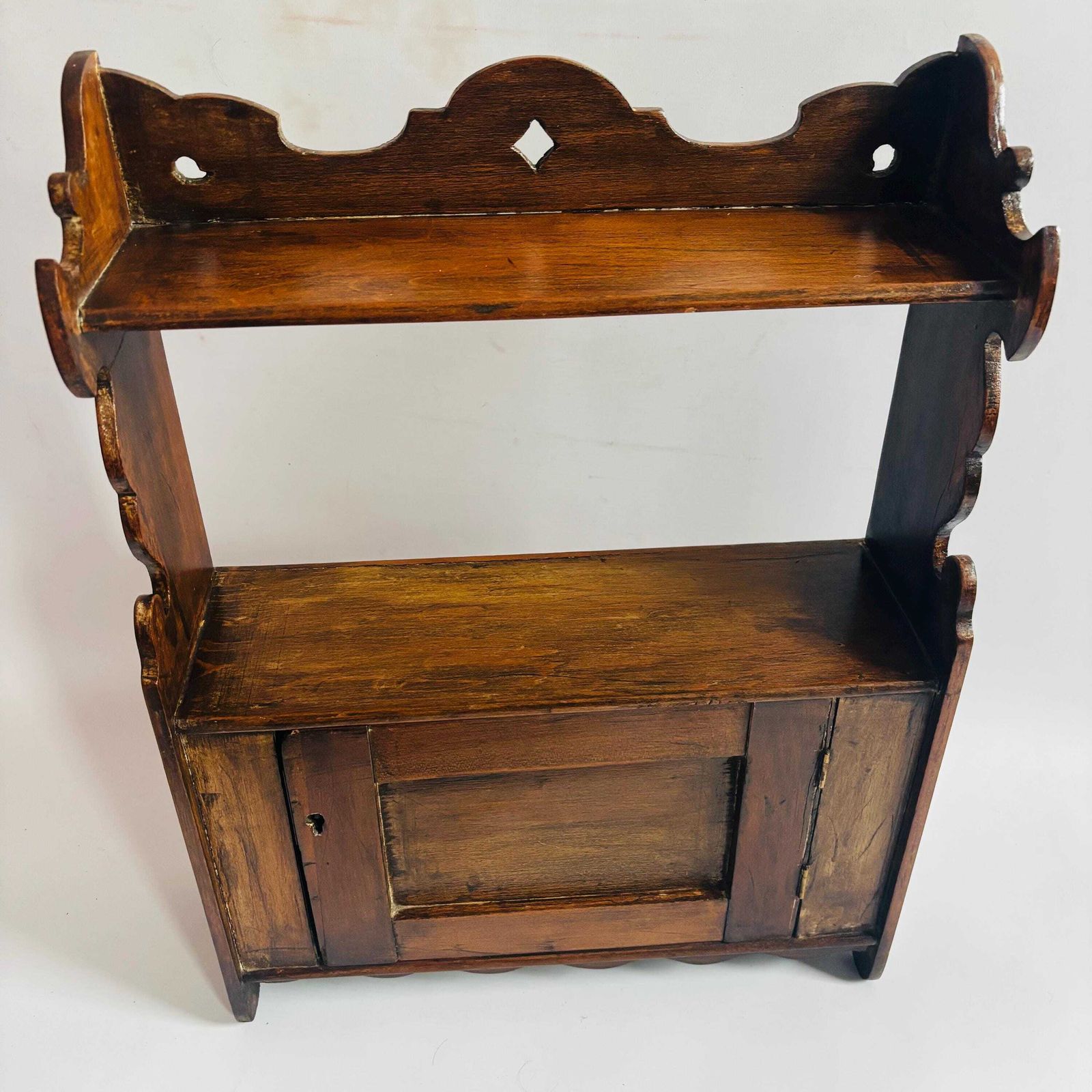 Antique Arts & Crafts Solid Hardwood Or Oak Hallway Cabinet Shelf Chic Decor Interior Design photo 175.0