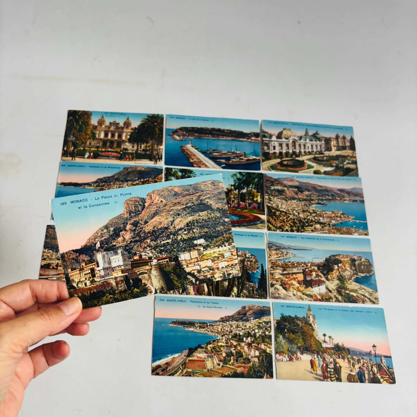 Vintage Monaco Postcards, 1950s French Riviera Views, Set Of 12 photo for sale