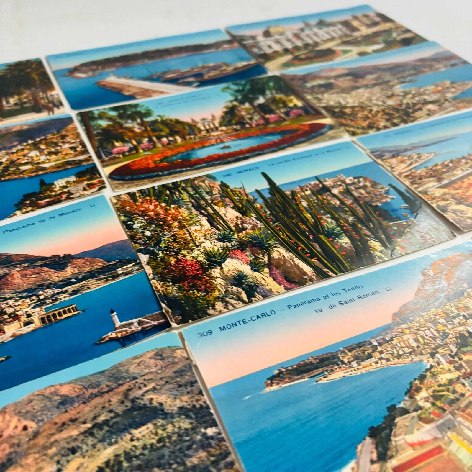 89.0 Vintage Monaco Postcards, 1950s French Riviera Views, Set Of 12 photo
