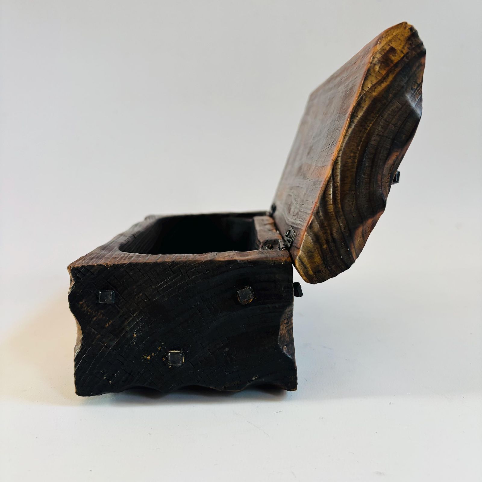 photo furniture Spanish Mid Century Hardwood Keepsake Box: Naive Art Treasure Box