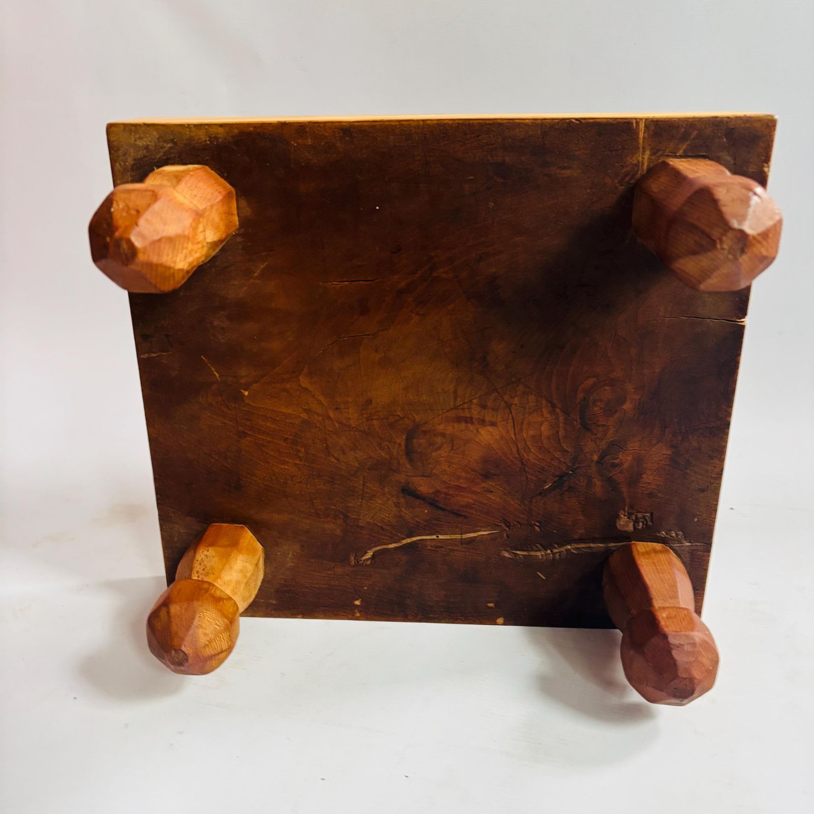 Mid Century Wood Shogi Go Table: 100 Year Old Wood Japanese Board photo furniture