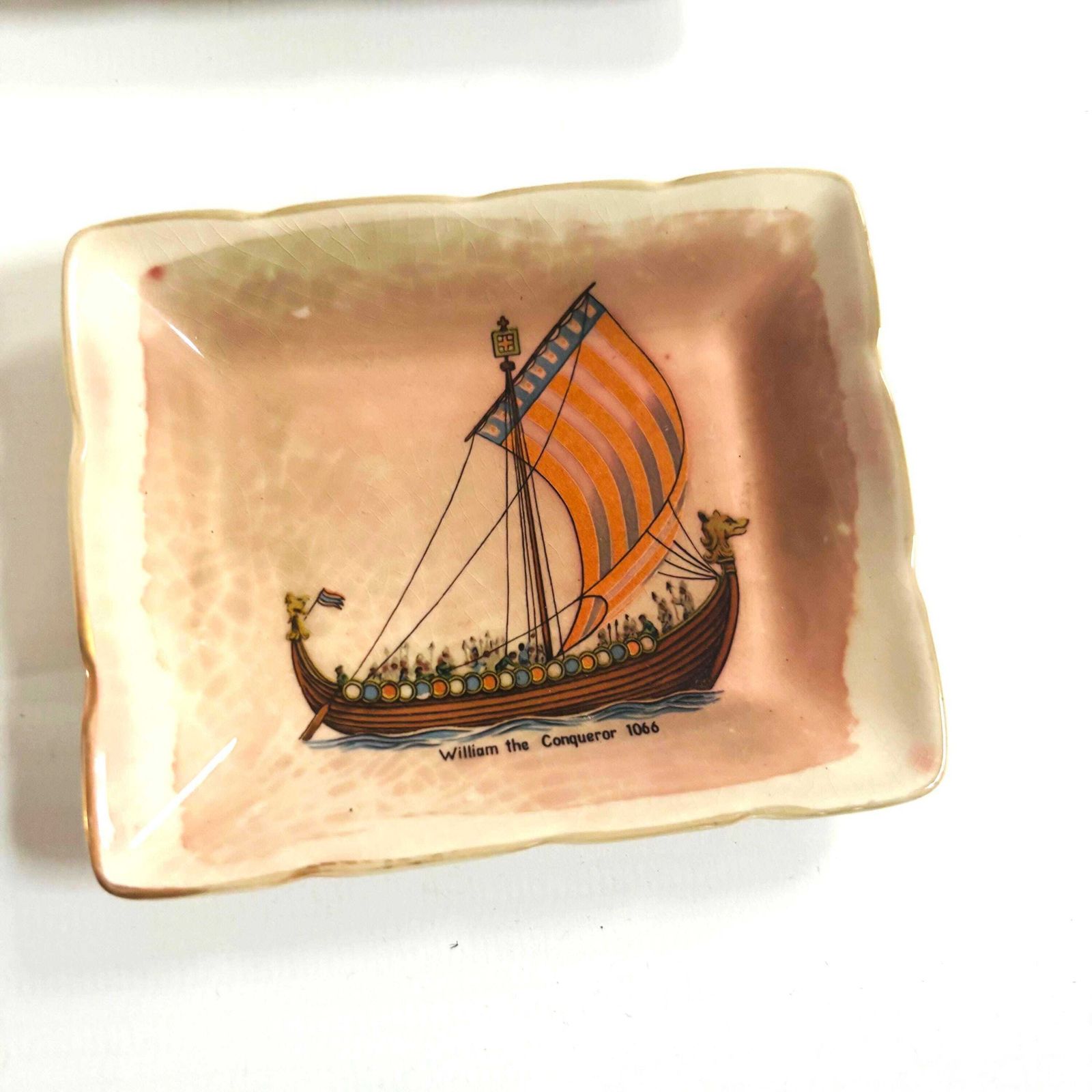 Home Decor Vintage Sandland Ware Ships Pin Tray Set: Staffordshire Pottery Trinket Dishes photo