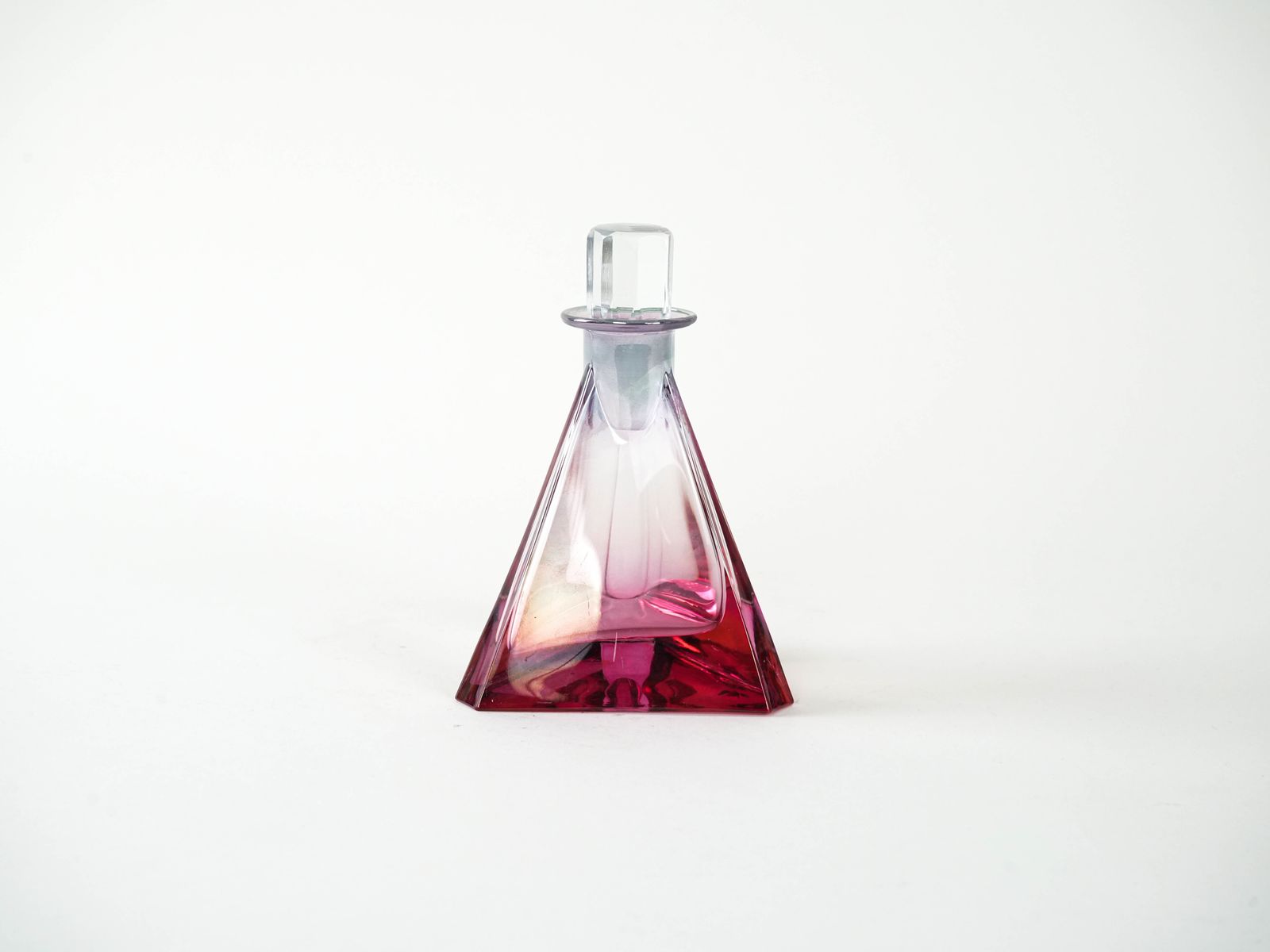 Triangular Glass Carafe, 1970s, Manufactured In Czechoslovakia photo Home Decor
