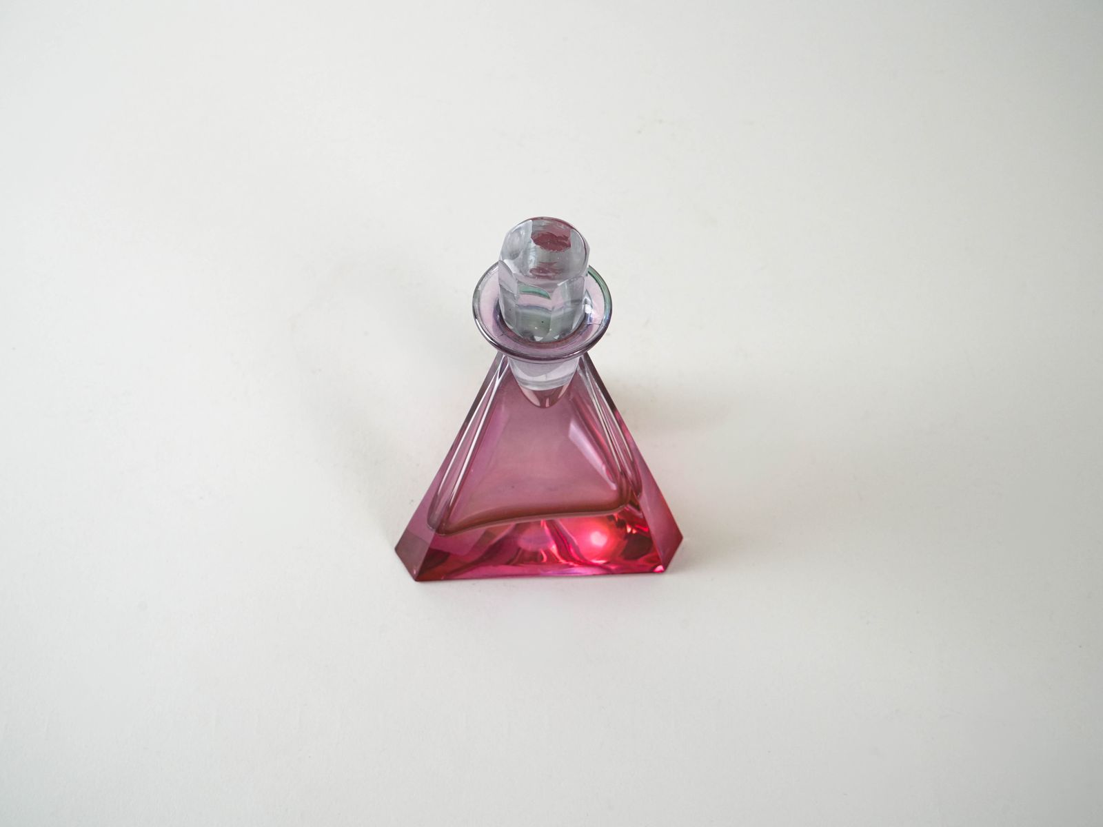 Triangular Glass Carafe, 1970s, Manufactured In Czechoslovakia photo vinterior